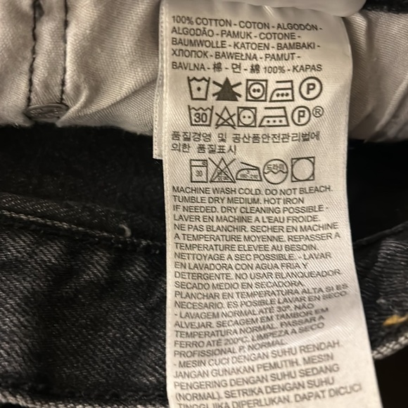 Levi's Women's‎ Black Wash 501 Cut Off Denim Shorts 26 - Buttonfly - Picture 9 of 10